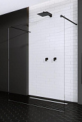 Radaway Modo X I Душевое ограждение walk-in, прозрачное 10 мм, Easy Clean 120х200h см, цвет: black 388324-54-01