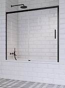 Radaway Idea PN DWJ Шторка на ванну раздвижная прозрачная 6 мм, Easy Clean 150х150h см, цвет: black 10003150-54-01R