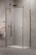 Radaway Essenza KDJ Душевая дверь, правая 6 мм, Easy Clean 120х200h см, цвет: brushed copper 1385042-93-01R