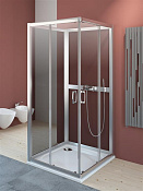 Radaway Premium Plus 2S Задняя стенка, прозрачная 5 мм, Easy Clean 80х190h см, цвет: хром глянцевый 33443-01-01N