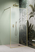 Radaway Modo F II Душевое ограждение walk-in 8 мм, Easy Clean 55х200h см, цвет: brushed gold 10409055-99-01