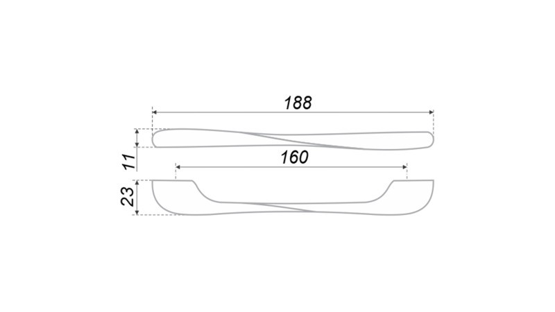 BelBagno Ручка для мебели, цвет: сатин матовый RS006SN.4/160