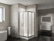 BelBagno Due Душевой уголок 80x80x190h см, прозрачное стекло 5 мм, цвет: хром глянцевый DUE-A-2-80-C-Cr