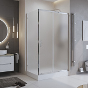 BelBagno Uno Душевой уголок 120x90x195h см, матовое стекло 5 мм, цвет: хром матовый UNO-195-AH-1-120/90-P-Cr