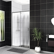 BelBagno Uno Душевая дверь в нишу 120x195h см раздвижная, текстурное стекло 5 мм, цвет: хром матовый UNO-195-BF-1-120-CH-CR