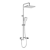 BelBagno Ardente Душевая стойка: смеситель с изливом, руч. и верхний душ, шланг, цвет:хром глянцевый ARDENTE-VSCM-CRM