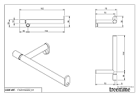 Treemme 22mm Держатель туалетной бумаги, подвесной, цвет: нержавеющая сталь IT4Z01ISZZZZ