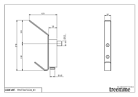 Treemme Nanotech Держатель для ручного душа, цвет: matt black RWIT5447NN04