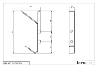 Treemme Nanotech Держатель для ручного душа, цвет: matt black RWIT5447NN06