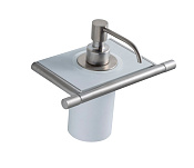Treemme 22mm Дозатор для жидкого мыла с держателем, подвесной, керам. колба, цвет: нержавеющая сталь IT4Z41ISZZZZ