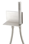 Treemme 22mm Душевой гарнитур: душевая лейка 1 вид струи, держатель с полкой, цвет:нержавеющая сталь RWIT2847IS72