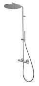 Treemme Showers Inox Душевая стойка: термостат, руч. и верх. душ 1 вид струи, цвет:нержавеющая сталь IT6581ISZZZZ
