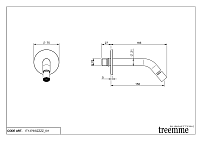Treemme 40mm Излив настенный для биде, цвет: нержавеющая сталь IT1379ISZZZZ