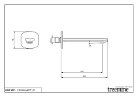 Treemme Albatros Излив настенный для ванны 20 см, цвет: chrome IT4C63CCZZHF