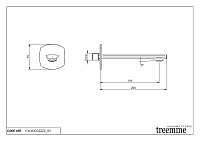 Treemme Albatros Излив настенный для ванны 20 см, цвет: chrome IT4C63CCZZZZ