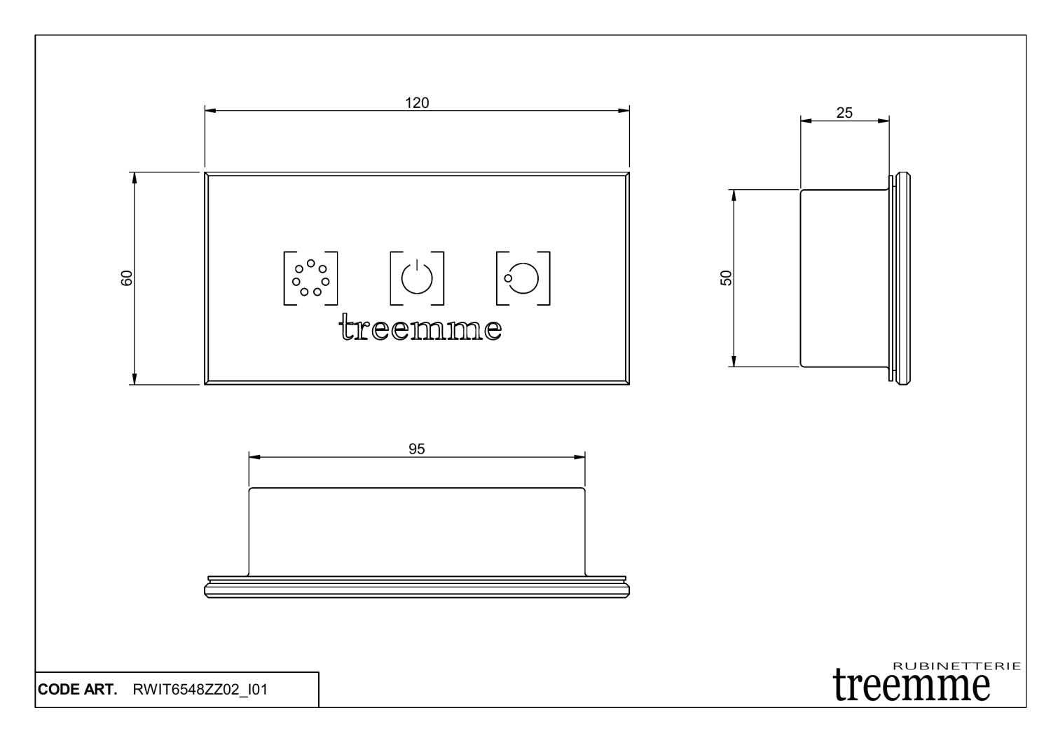Treemme Shower Пульт для верхнего душа RWIT6548ZZ02