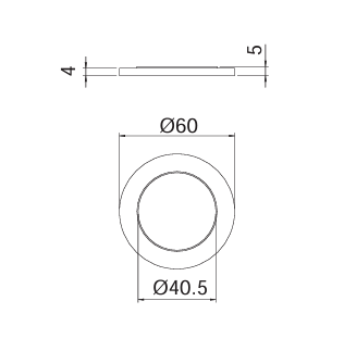 Treemme Ran Фланец для смесителя для раковины/биде, цвет: chrome RWIT1210CC01