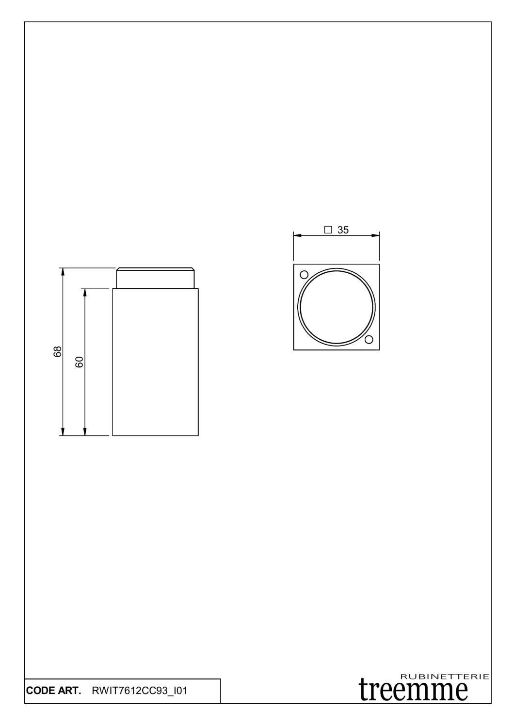 Treemme X-change mono Удлинитель для смесителя, цвет: chrome RWIT7612CC93