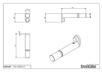 Treemme 22mm Крючок для полотенца, подвесной, цвет: нержавеющая сталь IT4Z11ISZZZZ