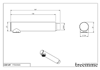 Treemme 22mm Ручной душ, 1 вид струи, цвет: нержавеющая сталь ITRTDO094IS