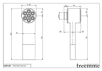 Treemme Nanotech Ручной душ, 1 вид струи, цвет: chrome RWIT5447CC03