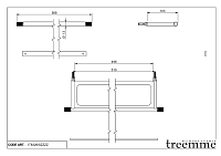 Treemme 22mm Полка подвесная 56,8 см, цвет: нержавеющая сталь IT8326ISZZZZ
