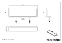 Treemme 22mm Полка подвесная 27,4 см, цвет: нержавеющая сталь IT9062ISZZZZ