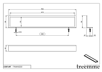 Treemme 22mm Полка подвесная 49,6 см, цвет: нержавеющая сталь IT9026ISZZZZ