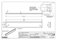 Treemme 22mm Полка подвесная 47,6 см, цвет: matt white RZIT9026BB01