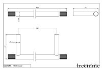 Treemme 22mm Полотенцедержатель 40 см, подвесной, цвет: нержавеющая сталь IT8306ISZZZZ