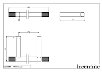 Treemme 22mm Полотенцедержатель 40 см, подвесной, цвет: нержавеющая сталь IT8365ISZZZZ