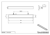 Treemme 22mm Полотенцедержатель 50 см, подвесной, цвет: нержавеющая сталь IT9065ISZZZZ