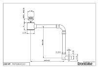 Treemme Modern Сифон для раковины латунный, цвет: chrome RWIT0408CC10