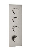 Treemme 22mm Смеситель для душа термостат. встр., 3 потреб., внешняя часть, цвет: нержавеющая сталь RWIT6094IS03