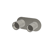 Treemme Watertube Смеситель для душа встраиваемый, 2 потреб., внешняя часть, цвет: нержавеющая сталь RWIT4AE2IS01