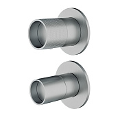 Treemme Watertube Смеситель для душа встраиваемый, 2 потреб., внешняя часть, цвет: нержавеющая сталь RWIT4AC2IS01