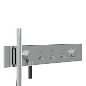 Treemme Watt Смеситель для душа термостатический встраиваемый, 3 потреб., внешняя часть, цвет:chrome RWIT2B97CC01