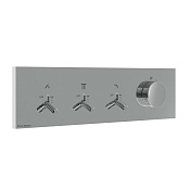 Treemme Watt Смеситель для душа термостат. встр., 3 потреб., внешняя часть, цвет: нержавеющая сталь RWIT2B90IS01