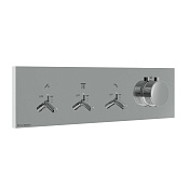 Treemme Watt Смеситель для душа термостат. встр., 3 потреб., внешняя часть, цвет: нержавеющая сталь RWIT2B94IS01