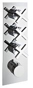 Treemme Line Смеситель для душа термостатический встраиваемый, 3 потреб., внешняя часть, цвет:chrome RWIT7294CC41