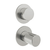 Treemme 28mm Смеситель для душа встраиваемый, 2 потребителя, внешняя часть, цвет: нержавеющая сталь RWIT3BC2ISG1