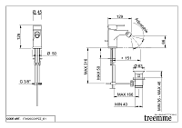 Treemme Zip Смеситель для биде, с донным клапаном, цвет: chrome IT4920CCKPZZ