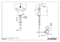 Treemme Line Смеситель для биде, с донным клапаном, цвет: chrome IT1024CCXVZZ