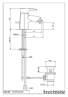 Treemme Logic Смеситель для биде, с донным клапаном, цвет: chrome IT1220CCLGZZ