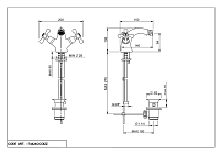 Treemme Romantica Смеситель для биде, с донным клапаном, цвет: chrome IT3624CCPVZZ