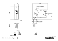 Treemme Albatros Смеситель для биде, без донного клапана, цвет: chrome IT4C22CCASZZ