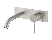 Treemme 40mm Смеситель для раковины встраиваемый, внеш. часть, излив 15,3см, цвет: нержавеющая сталь RWIT13A5IS02