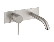 Treemme 40mm Смеситель для раковины встраиваемый, внеш. часть, излив 15,3см, цвет: нержавеющая сталь RWIT13A7IS02