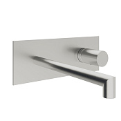 Treemme 28mm Смеситель для раковины встраиваемый, внеш. часть, излив 17,7см, цвет: нержавеющая сталь RWIT3BA5IS01