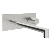 Treemme 28mm Смеситель для раковины встраиваемый, внешняя часть, излив 22см, цвет: нержавеющая сталь RWIT3BA6IS01